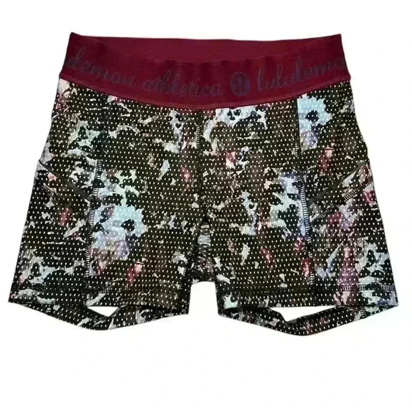 Lululemon What The Sport Short Floral Sport Tranquil Blue Purple Womens Size 4 - Picture 1 of 12